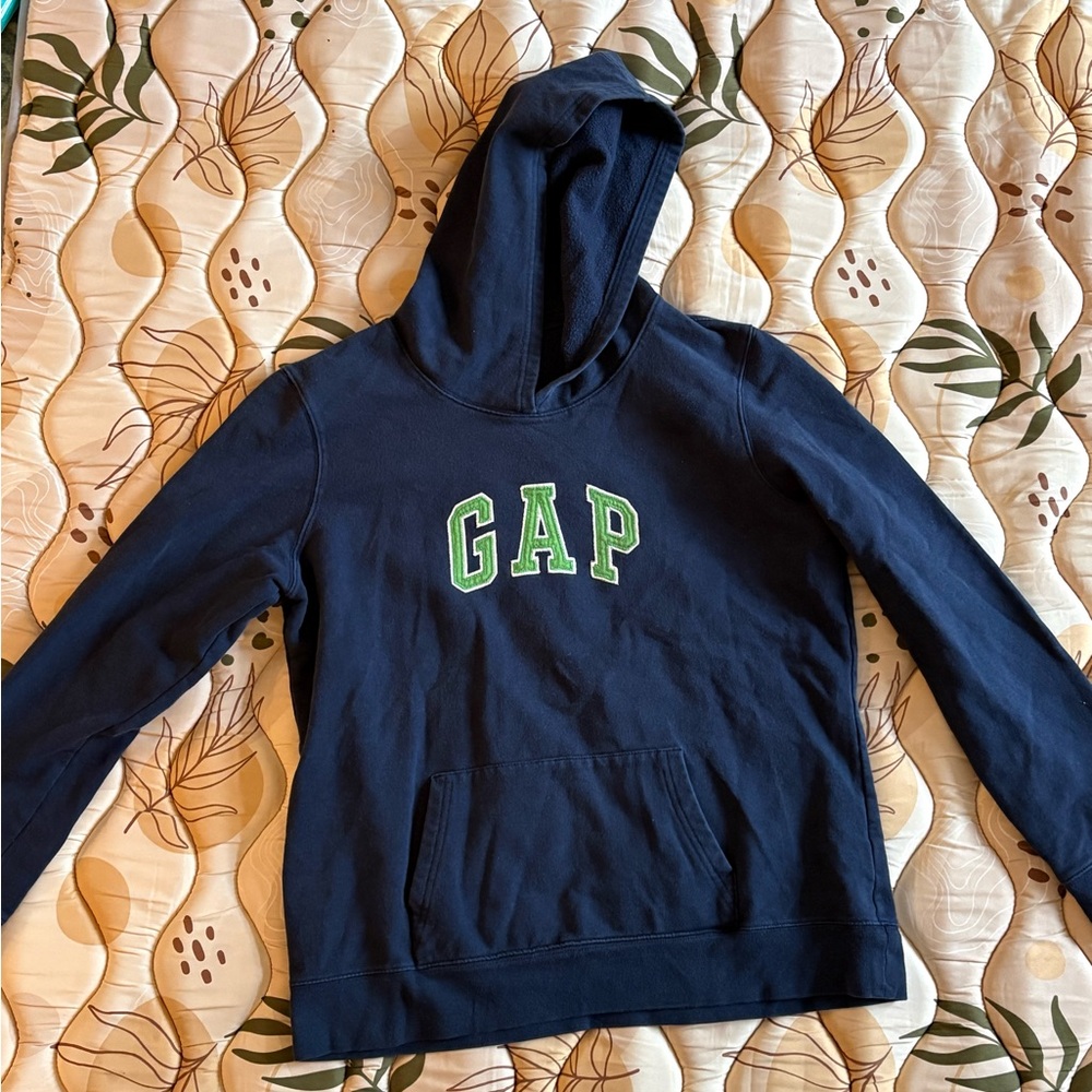 GAP Dark Blue Hoodie with Green Logo